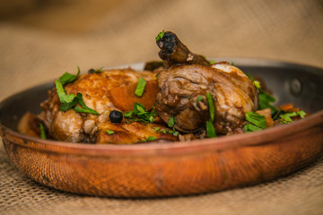 The food in the restaurant. Food styling and restaurant meal serving. Gourmet restaurant menu concept. Creative stylist restaurant