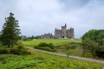Glengorm Castle - Island of Mull travel landmarks, Scotland.