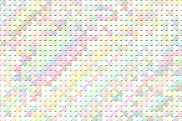 Dachziegelartiges Schuppen- Muster in matten Pastell Farbtönen