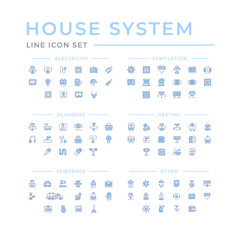 Set color line icons of house systems