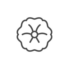 Flower head line outline icon