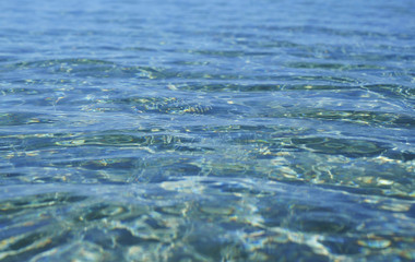 Texture of sea. Clear water.