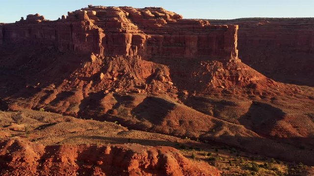 Aerial shot of the amazing rock formations on southern Utah.