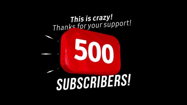 500 followers thank you video post. Special 500 user goal celebration for five hundred social media friends, fans or subscribers. Celebrate with your fans.