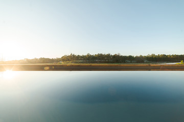 Infinite pool view in modern villa