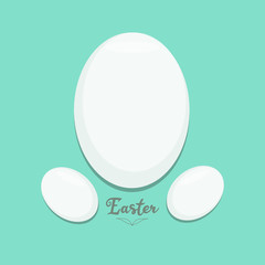 three pure easter eggs logo vector design template