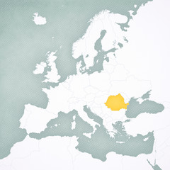 Map of Europe - Romania
