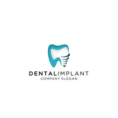 Dental teeth Implant clinic logo vector, logo design inspiration