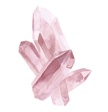 Pink Watercolor Crystal