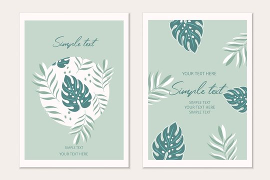 Tropical card template. Tropical background