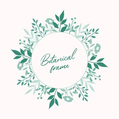 Obraz premium Vector flower background. Floral frame