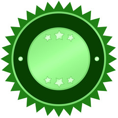 Blank product label template or badge or sticker isolated on white background