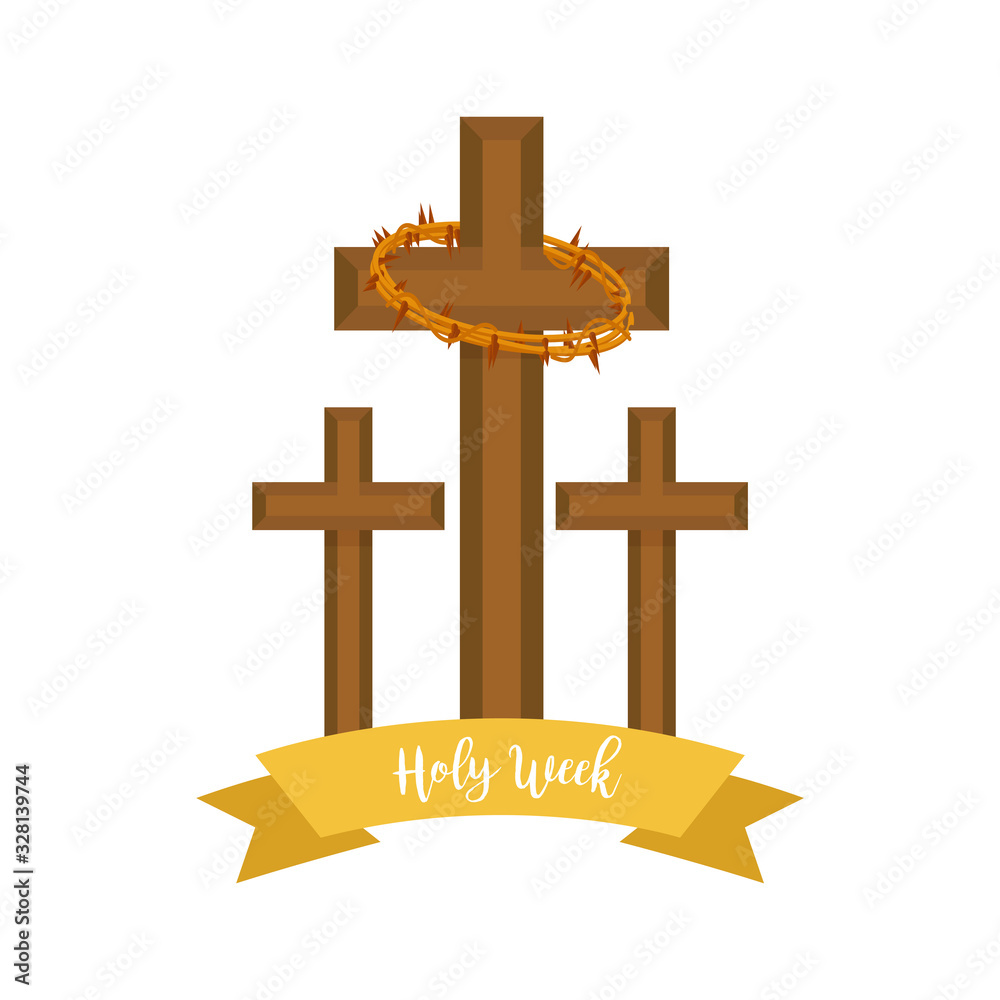 Wall mural Holy week illustration