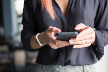 businesswoman using mobile phone