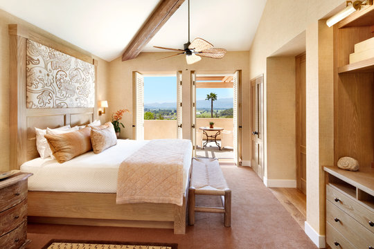 Luxury resort hotel room in Napa Valley California