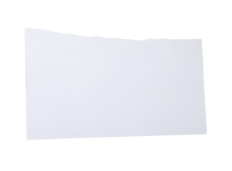 Piece of blank notebook paper isolated on white. Space for design