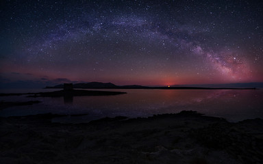 Milky way in the sea