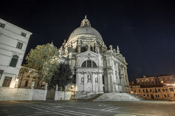 Fototapeta na wymiar Basilica Di Santa Maria della Salute, is a Roman Catholic church in Venice