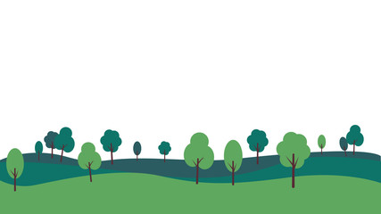 Green eco life flat art style