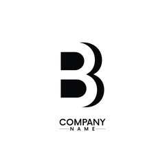 b, bb abstract letter for company logo or business vector illustration.  black color on white background
