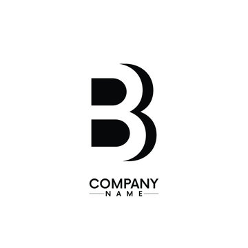 abstract letter B, BB company logo for business vector of the black color