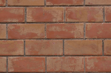 Background of red brick wall pattern texture. Great for graffiti inscriptions.