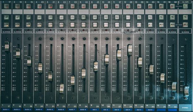 Professional audio mixer controls