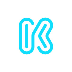 Letter K logo. Icon design. Template elements - vector sign