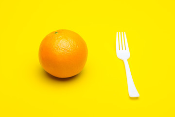 Orange skin textured and rich in vitamin C