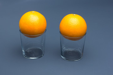Orange skin textured and rich in vitamin C
