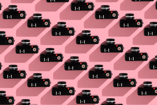 mosaic of retro cameras