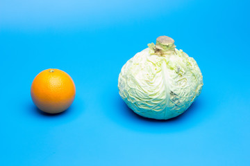Cabbage and orange for a healthy diet