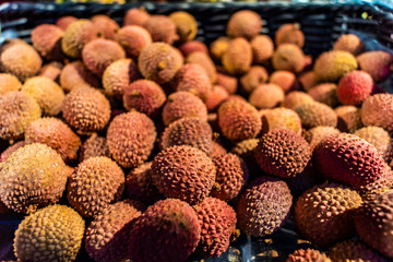 Fresh Lychee fruit Asia Thailand,close up