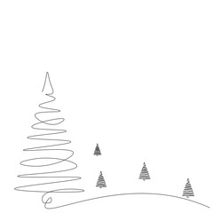 Christmas background decoration element tree vector illustration