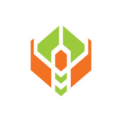 Colorful abstract logo. Icon design. Template elements - vector sign