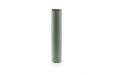 Carton cylindrical paper roll tube or pipe full completely isolated on a white background
