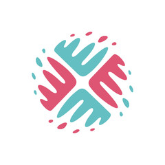 Obraz premium Colorful abstract logo. Icon design. Template elements - vector sign