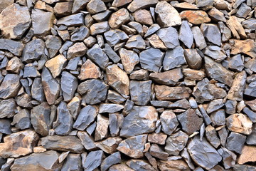 Texture of a grey granite stone wall for background