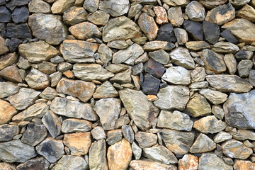 Texture of a yellow granite stone wall for background