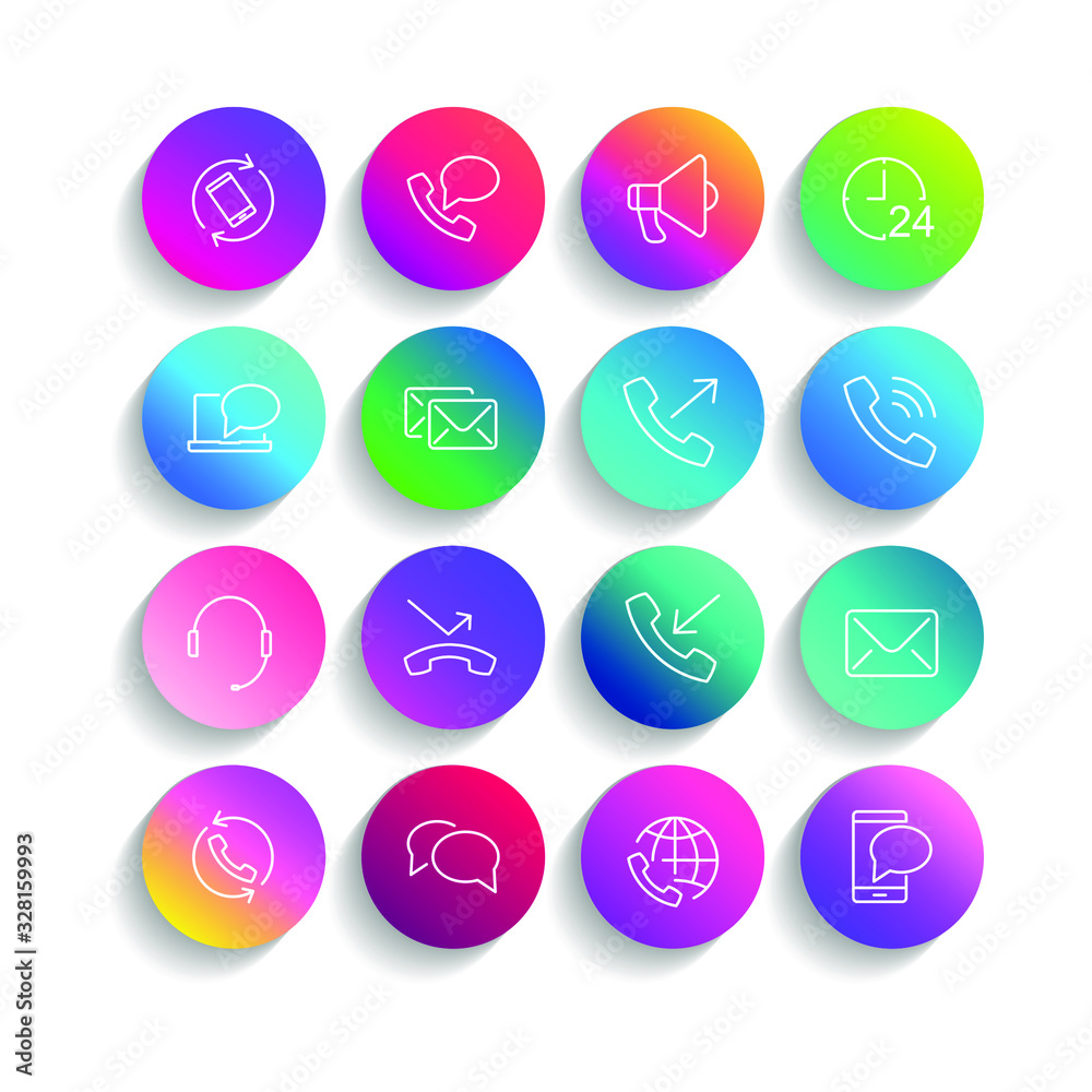 Poster Simple Set Communication icon template color editable. Communication Support and more symbol vector sign isolated on white background illustration for graphic and web design.
