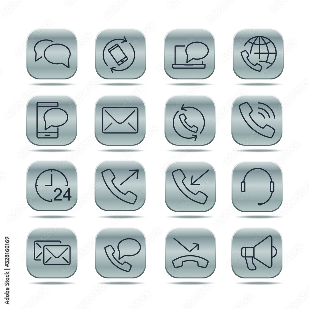 Poster Simple Set Communication icon template color editable. Communication Support and more symbol vector sign isolated on white background illustration for graphic and web design.