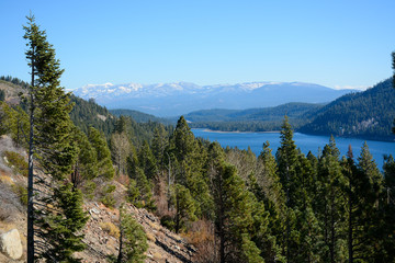 Vista Point near Donner Lake on the way to Tahoe Lake