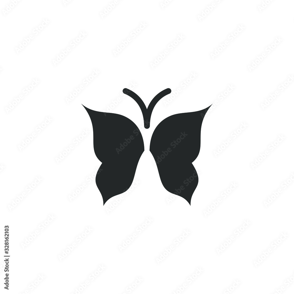 Aufkleber butterflies icon template color editable. butterflies symbol vector sign isolated on white background illustration for graphic and web design.