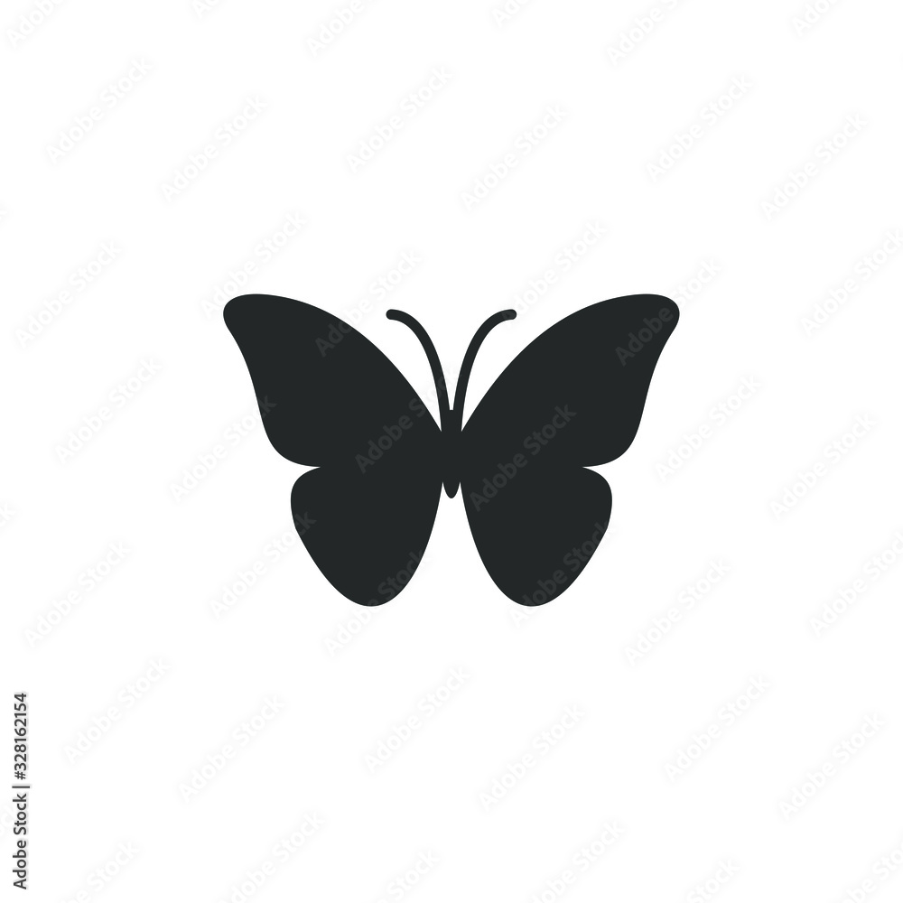 Poster butterflies icon template color editable. butterflies symbol vector sign isolated on white backgroun