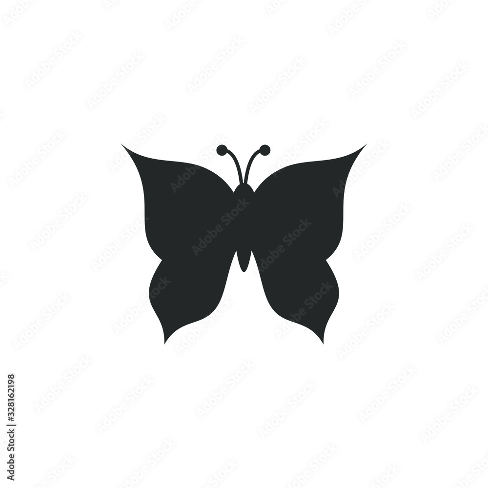 Poster butterflies icon template color editable. butterflies symbol vector sign isolated on white backgroun