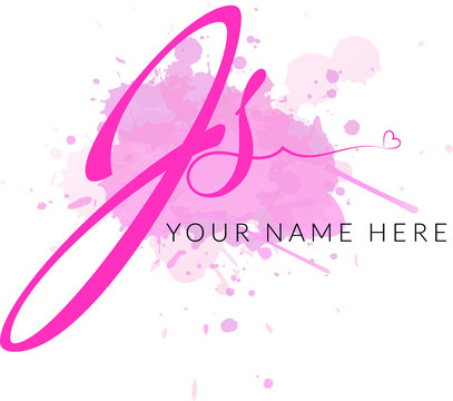 signature logo with initials js