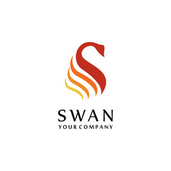 Abstract Swan logo ideas design vector illustration 