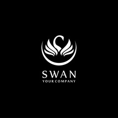 Abstract Swan logo ideas design vector illustration 