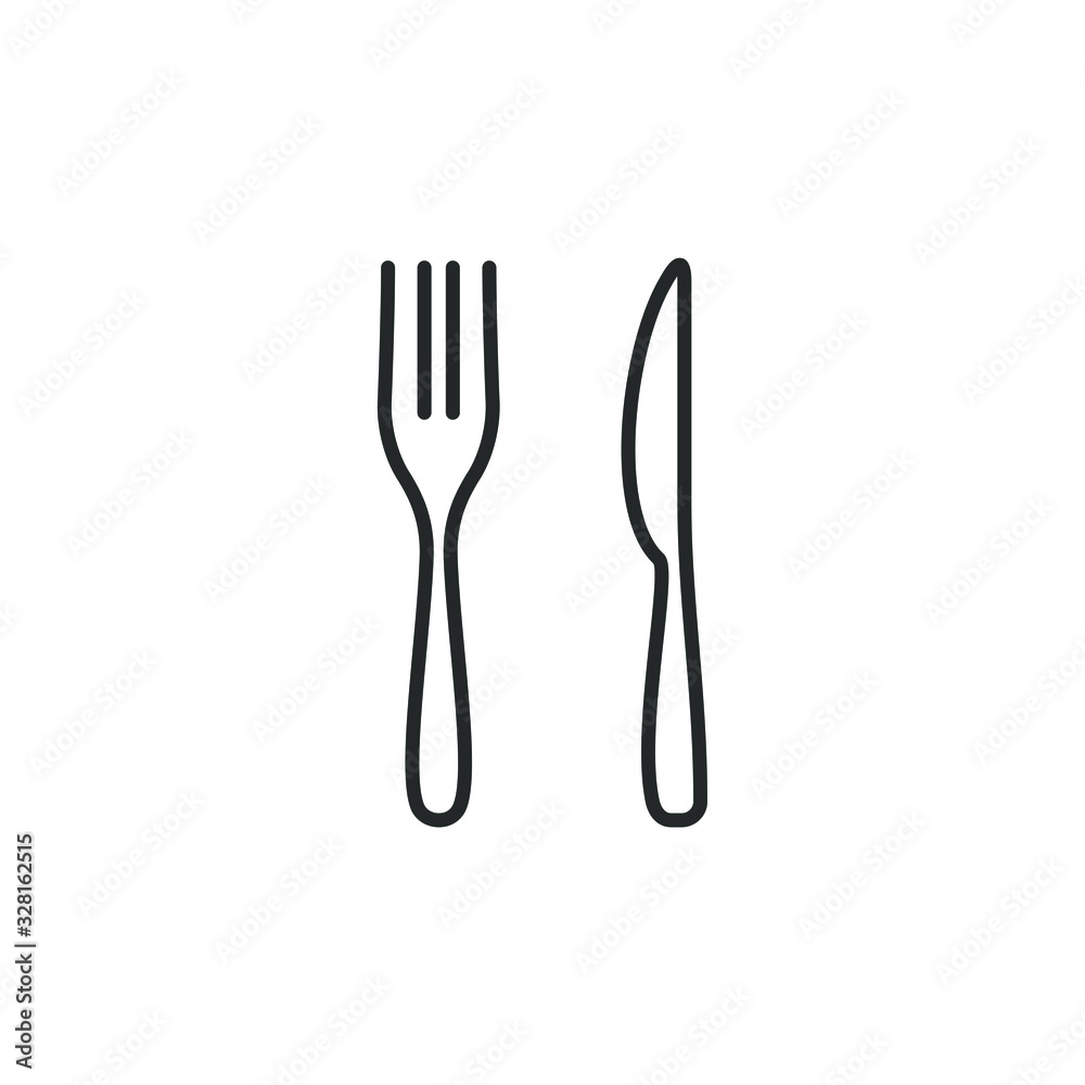 Poster cutlery icon template color editable. cutlery symbol vector sign isolated on white background illust