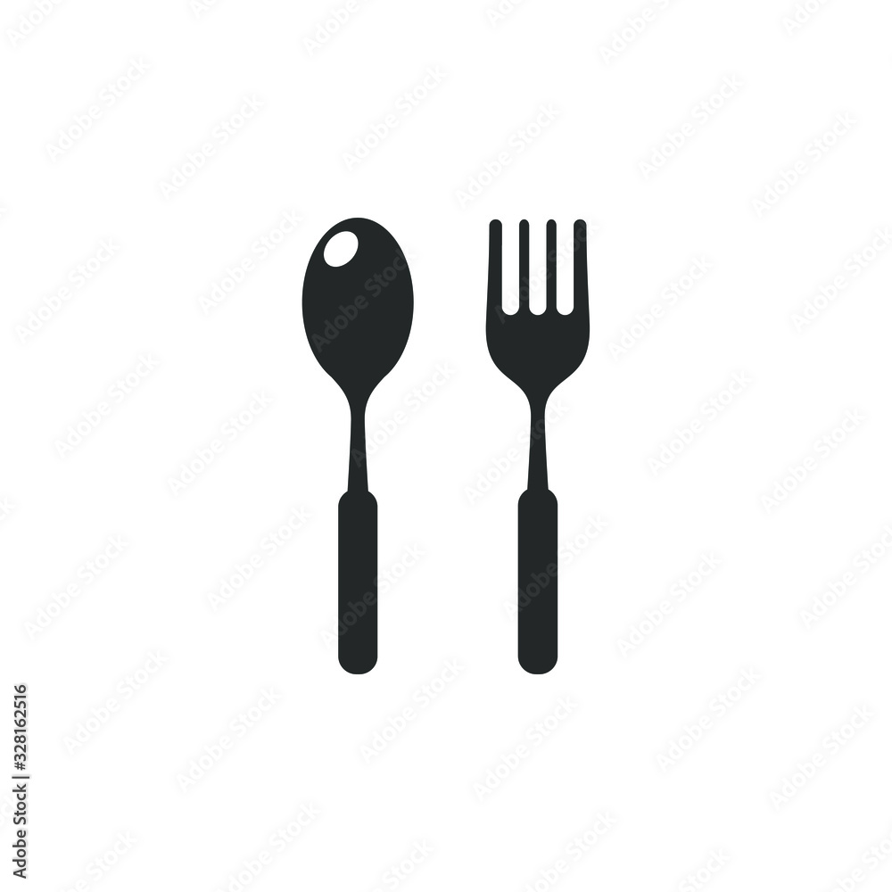 Poster cutlery icon template color editable. cutlery symbol vector sign isolated on white background illust